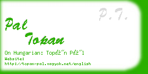 pal topan business card